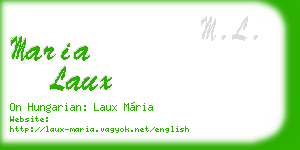 maria laux business card